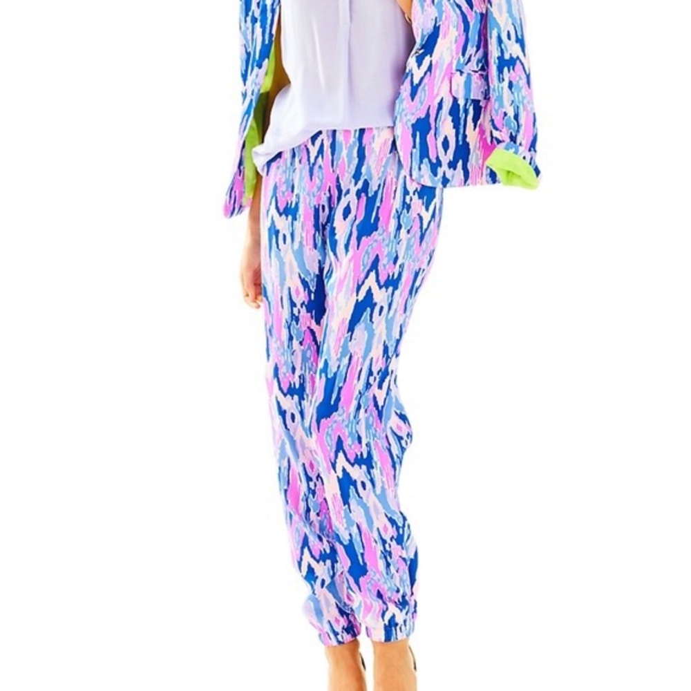 Lilly Pulitzer Saffron Pant, Amethyst One Too Many, Size O, EUC